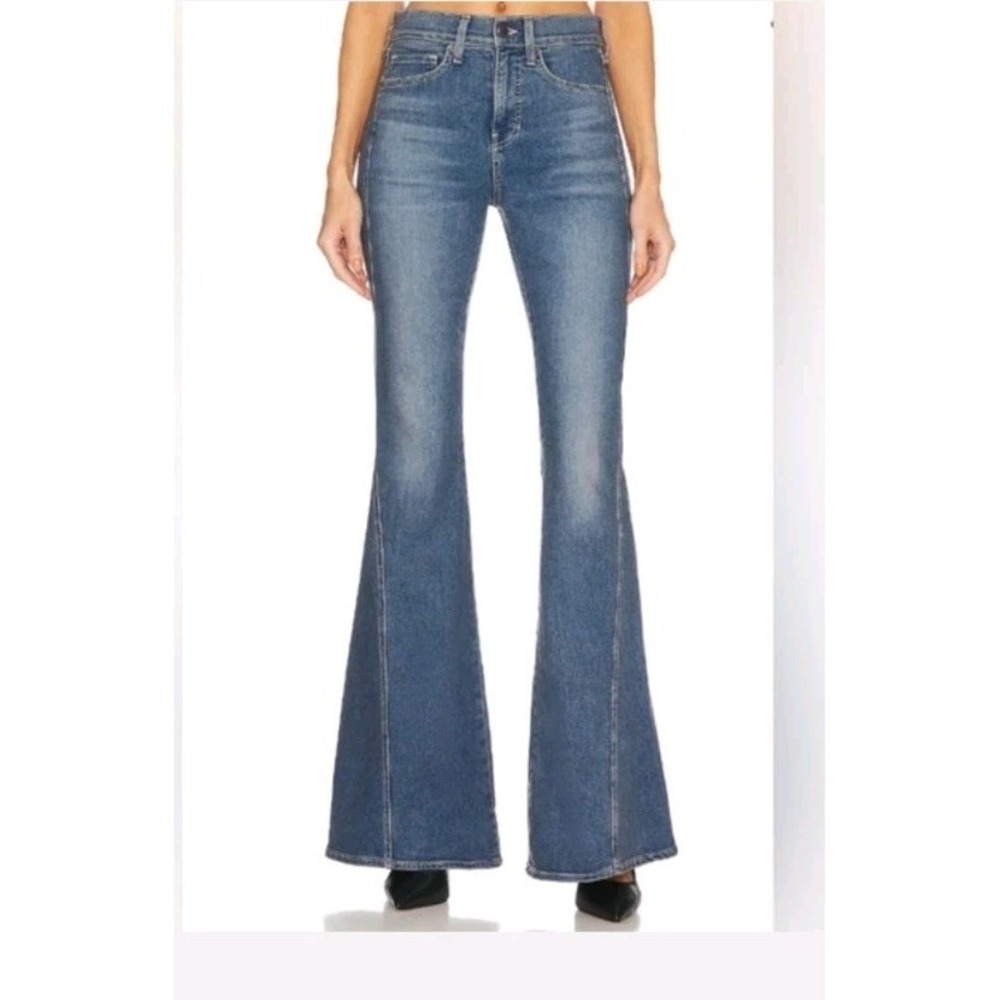 Veronica Beard Sheridan Exaggerated Flare High Rise Blue Jeans sz 32 (33x35) USA